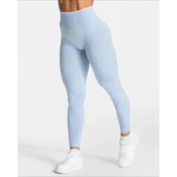 Women's Seamless Sports Leggings White Edge Waist Tight High Waist Hip Lifting Yoga Pants Gym Running Exercise Solid Color Pants