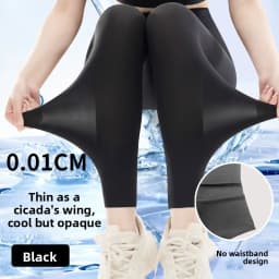 Ultra-Thin Ice-Silk Yoga Sports Women's Bottom Pants Summer Outdoor Wear Special Large Size Shark Pants High Waist Tummy Control
