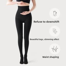 Women's Thermal Leggings Autumn Winter Fleece Lined Thick Warm Vertical Striped Slim Fit Black Tights Daily Wear Outerwear