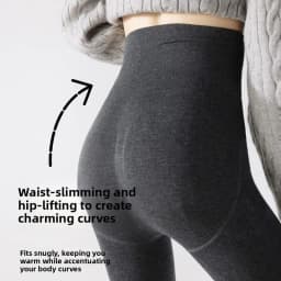 Women's Thermal Leggings Autumn Winter Fleece Lined Thick Warm Vertical Striped Slim Fit Black Tights Daily Wear Outerwear