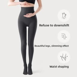 Women's Thermal Leggings Autumn Winter Fleece Lined Thick Warm Vertical Striped Slim Fit Black Tights Daily Wear Outerwear