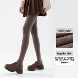 Vertical Striped Tights for Women Slimming High Waist Thermal Pantyhose Thick Opaque Leggings Winter Warm Fleece Lined Tights
