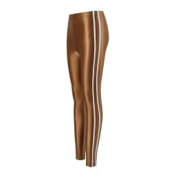 Glossy High-Waist Yoga Leggings Women's Slim Fit Shiny Base Layer Pants Breathable Stretchy Nylon Spandex Casual Trousers