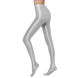 AMORESY Glossy Satin High-Waist Plus Size Pantyhose Sexy Silk Smooth Fitness Sports Tights Japanese Style Women's Leggings