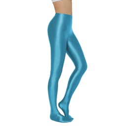 AMORESY Glossy Satin High-Waist Plus Size Pantyhose Sexy Silk Smooth Fitness Sports Tights Japanese Style Women's Leggings