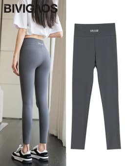 BIVIGAOS Letter Print High Waist Shark Pants Leggings Women's Autumn New Leisure Slim Fitness Sport Leggings Sportswear