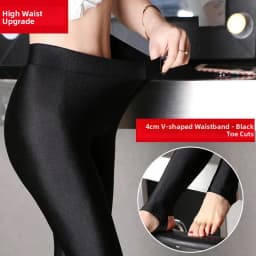 Winter Thiened Fce Glossy Pants Women's Slimming Nine-Piece Base Layer Pants Outerwear Warm Footwear Korean Sle