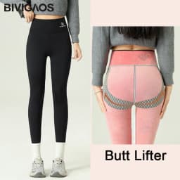 BIVIGAOS Autumn Winter Pink Velvet Shark Leggings Women Fleece High Waist Thick Warm Leggings Gray Casual Sports Yoga Leggings