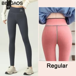 BIVIGAOS Autumn Winter Pink Velvet Shark Leggings Women Fleece High Waist Thick Warm Leggings Gray Casual Sports Yoga Leggings