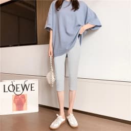 High Waist Seven-Foot Pants Women Summer Slim Fit Black Modal Sporty Thin Yoga Exercise Pants Trousers Base Layer Pants