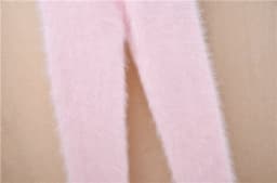 Ladies Women Fashion Sweet Pink Angora Rabbit Hair Knitted Warm Soft Autumn Winter Underwear High‑waisted Thermal Pants Trousers