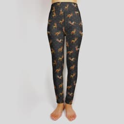 LETSFIND New Women 3D Red Nosed Reindeer Digital Print Pocket Fitness Leggings High Waist Womens Elastic Leggins Inside Pockets