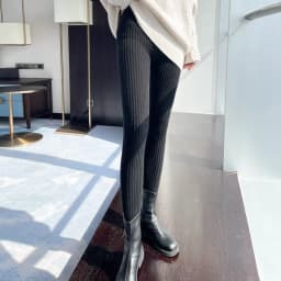Women's High Waist Thickened Knitted Slimming Base Layer Pants Autumn Winter Warm Fashionable Nine Points Pants Casual Wear