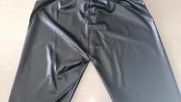 PLus Size Faux Leather Leggings Shiny Fabric Black Girls Spandex Pleather Stretchy High Waist Jegging Vestir Elegante