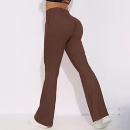 Women Yoga Bell-bottoms Tight Scrunch Butt Lifting Dance High Waist Tights Sport Pants Gym Running Breathable Fitness Leggings