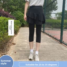 High Waist Fleece Lined Thickened Women's Leggings Skirt Two-Piece Pure Cotton Slimming Spring Autumn Winter Pants
