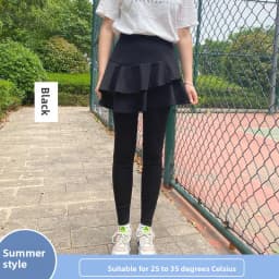 High Waist Fleece Lined Thickened Women's Leggings Skirt Two-Piece Pure Cotton Slimming Spring Autumn Winter Pants