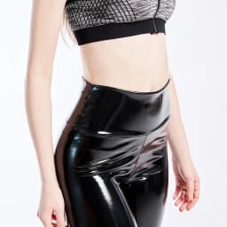 Women Black Leggings Sexy High Waist Elastic Pu Leather Skinny Pants Shiny Wet Look Metallic Latex Leggings Plus Size XXXL