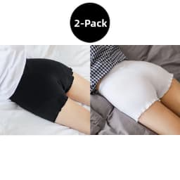 Women's Summer Thin Ice Silk Safety Pants Loose Fit Three-quarter Length Shorts Underwear JK Base Layer Pants Outerwear