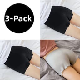 Women's Summer Thin Ice Silk Safety Pants Loose Fit Three-quarter Length Shorts Underwear JK Base Layer Pants Outerwear