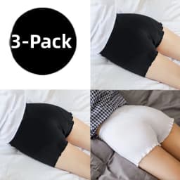Women's Summer Thin Ice Silk Safety Pants Loose Fit Three-quarter Length Shorts Underwear JK Base Layer Pants Outerwear