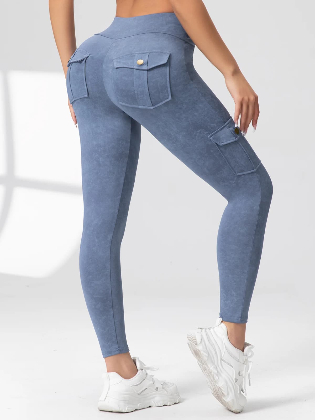 1PCS Work Pocket Women Leggings Elastic Butt Lifting Fitness Tights 2025 New Athletic Pants Fashion Streetwear