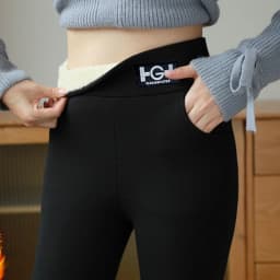 ​​Women's Fleece Lined Thermal Leggings Winter Warm Tights No-Slip Waistband Outdoor Streetwear Yoga Pants High Density Plush​​