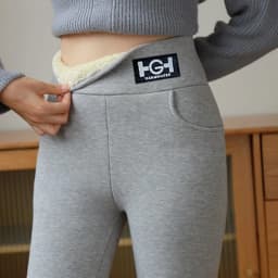 ​​Women's Fleece Lined Thermal Leggings Winter Warm Tights No-Slip Waistband Outdoor Streetwear Yoga Pants High Density Plush​​