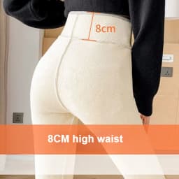 ​​Women's Fleece Lined Thermal Leggings Winter Warm Tights No-Slip Waistband Outdoor Streetwear Yoga Pants High Density Plush​​