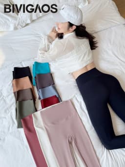 BIVIGAOS Spring Summer Ice Silk Naked Feeling Sharkskin Leggings Women Thin High Elastic Tight Sexy Sport Fitness Yoga Leggings