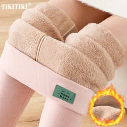 Women Winter Thicken Warm Leggings Thermal Fleece Lined Pants High Waist Thermos Tights Pants For Cold Weather