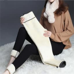 Women Winter Plus Velvet Stretch Leggings High Waist Warm Fleece Lined Velvet Keep Warm Pants Black Casual Thick Winter Leggings