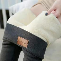 Women Winter Plus Velvet Stretch Leggings High Waist Warm Fleece Lined Velvet Keep Warm Pants Black Casual Thick Winter Leggings