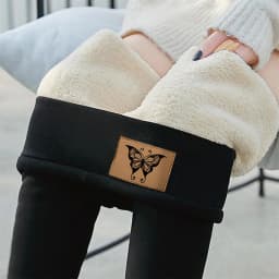 Women Winter Plus Velvet Stretch Leggings High Waist Warm Fleece Lined Velvet Keep Warm Pants Black Casual Thick Winter Leggings