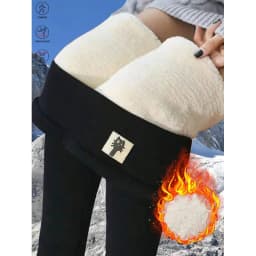 Women's Winter Thick Fleece Thermal Leggings High Waist Super Warm Skinny Pants Outdoor Running Compression Tights