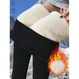 Women's Winter Thick Fleece Thermal Leggings High Waist Super Warm Skinny Pants Outdoor Running Compression Tights