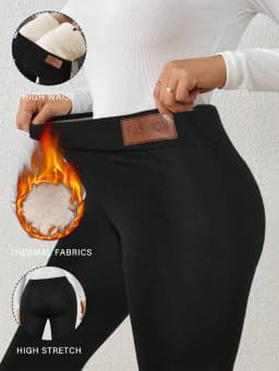 Women's Winter Thick Fleece Thermal Leggings High Waist Super Warm Skinny Pants Outdoor Running Compression Tights