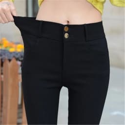 Thickened Velvet High Waist Women's Pencil Pants Autumn Winter Spring Season Outerwear Base Layer Thermal Pants