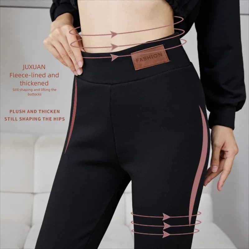 Women‘s Fleece Lined Winter Pants with Pockets Sherpa Thermal Leggings Thick Warm Outwear Tights 2026