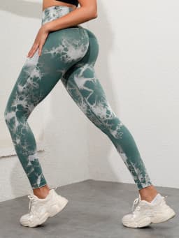 2024 New Tie Dye Gym Leggings Women Fitness Push Up Casual Sport Leggings Of Women Running Outdoors