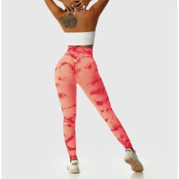 2024 New Tie Dye Gym Leggings Women Fitness Push Up Casual Sport Leggings Of Women Running Outdoors