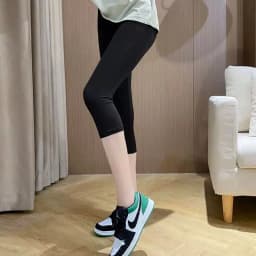 High Waist Modal Leggings Thin Nine-Tenths Inner-Outer Wear Summer Slimming Trousers Casual High Waist Tight Fit Pants