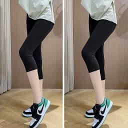 High Waist Modal Leggings Thin Nine-Tenths Inner-Outer Wear Summer Slimming Trousers Casual High Waist Tight Fit Pants