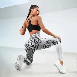 Leopard Print Leggings Women High Waist Seamless Leggings Fitness Hip Liftting Knit Fashion Tights Gym Trainning Yoga Leggings