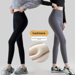 Fleece Lined Leggings Women Winter Warm Thermal Tights High Waist Tummy Control Butt Lifting Shark Pants Slim Casual Outwear