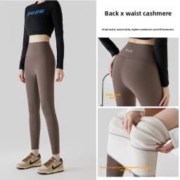 Fleece Lined Leggings Women Winter Warm Thermal Tights High Waist Tummy Control Butt Lifting Shark Pants Slim Casual Outwear