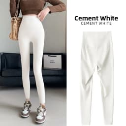 Slimming Upgrade Version Double Cross High Waist Women's Terngling Pants Tight Fit Base Layer Pants Autumn Winter Shark Pants