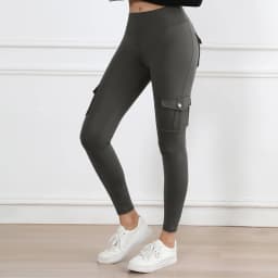 Women's High-Waisted Pockets Gym Leggings – Stylish and Comfortable Stretch Fitness Pants for Outdoor and Athletic Activities