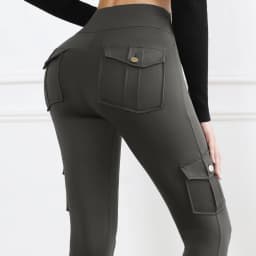 Women's High-Waisted Pockets Gym Leggings – Stylish and Comfortable Stretch Fitness Pants for Outdoor and Athletic Activities