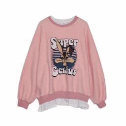 Women's Fleece Lined Thickened Lamb Fur Sweatshirt Casual Loose plus Size Korean Style Outerwear Autumn Winter Fashion Trend